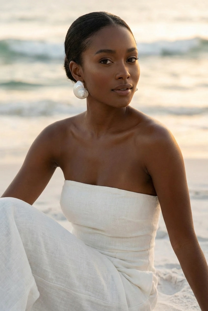 Betsy Turban Shell Earrings