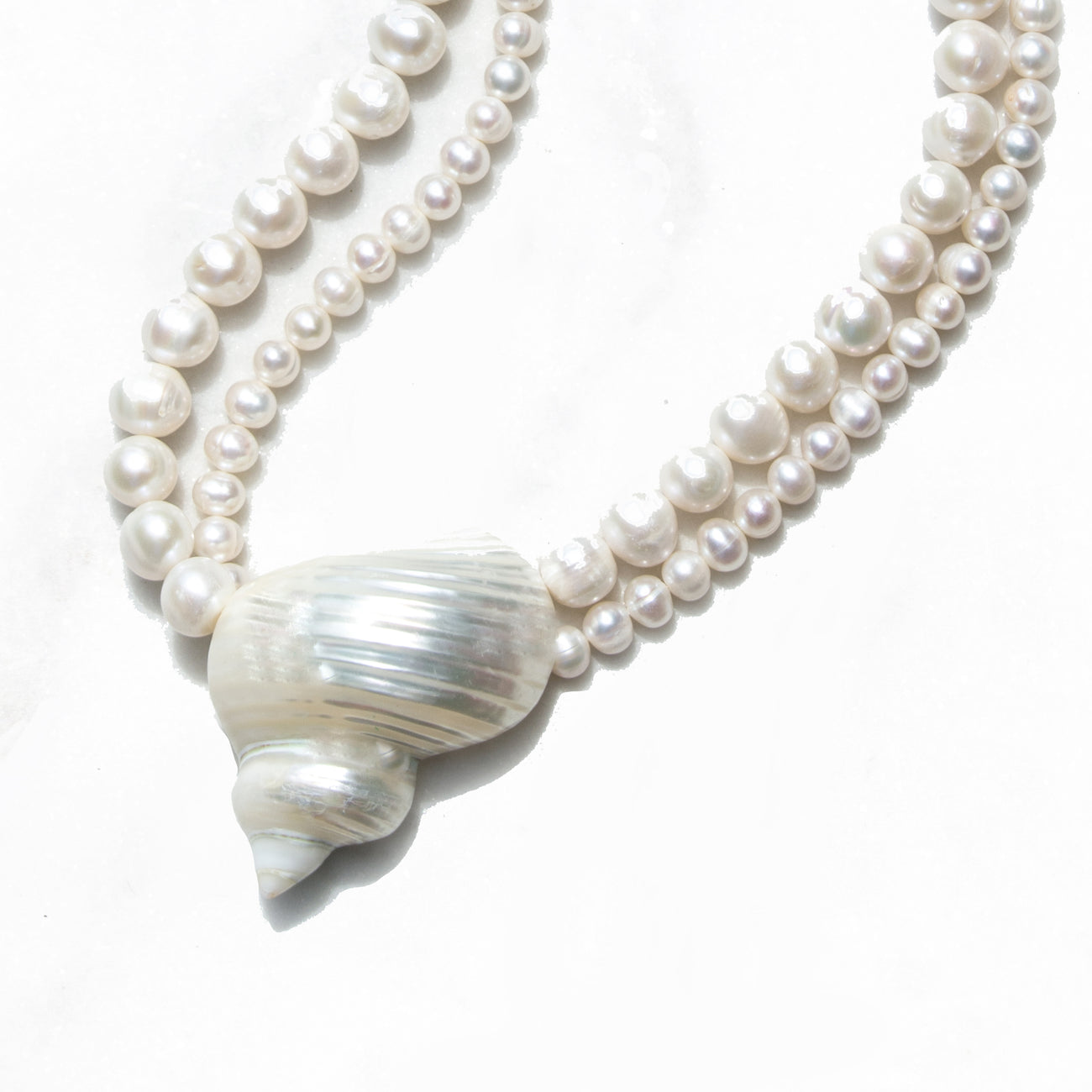 Turban Shell Pearl Necklace