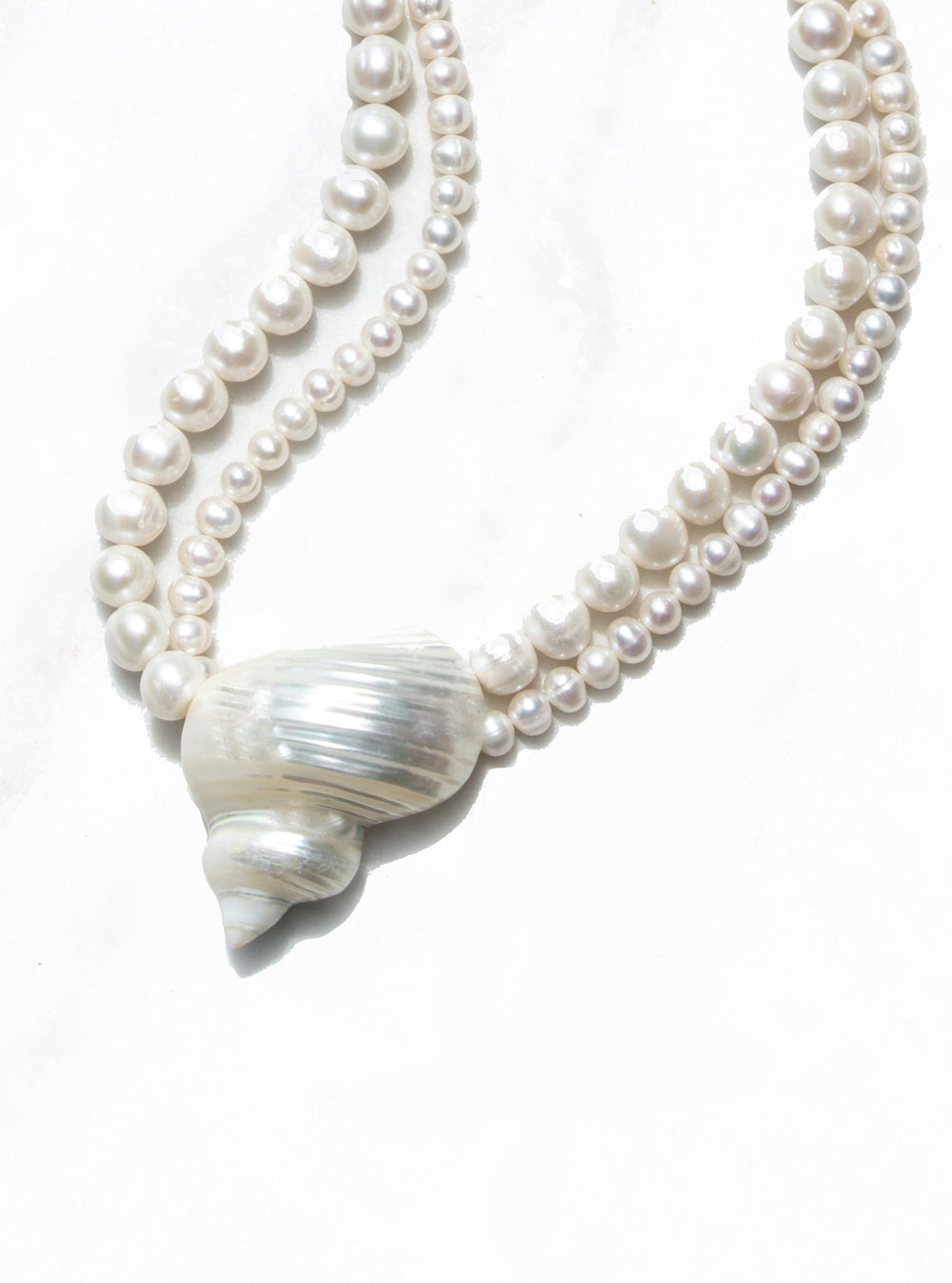 Turban Shell Pearl Necklace