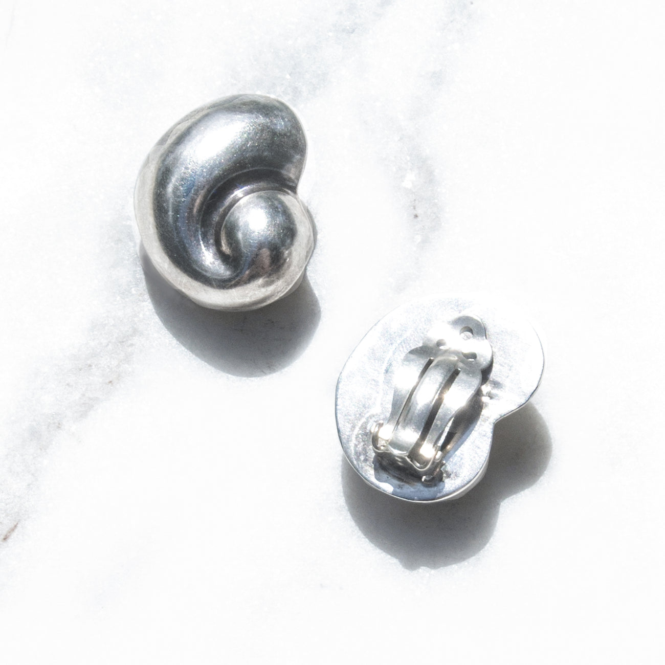 
                      
                        Vintage 925 Silver Modernist Shell Earrings | Lily Frank Jewelry
                      
                    