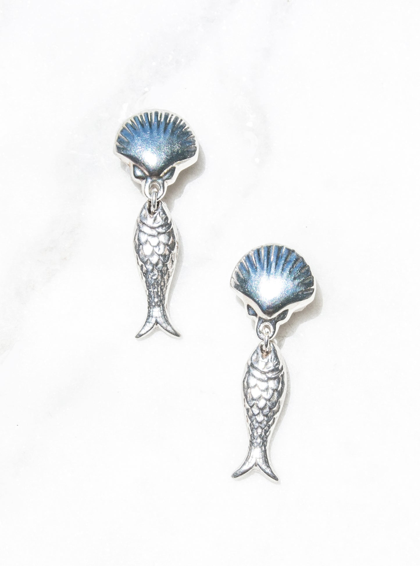 Vintage 925 Silver Pescado Earrings