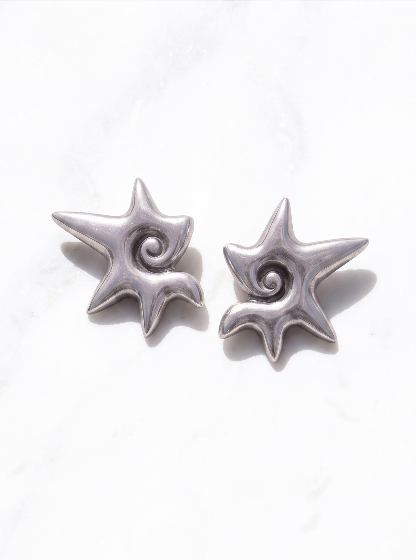 William Spratling Silver Concha Shell Earrings