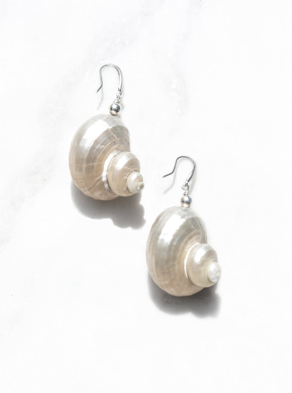 Natural Pearl Turbo Shell Drop Earrings