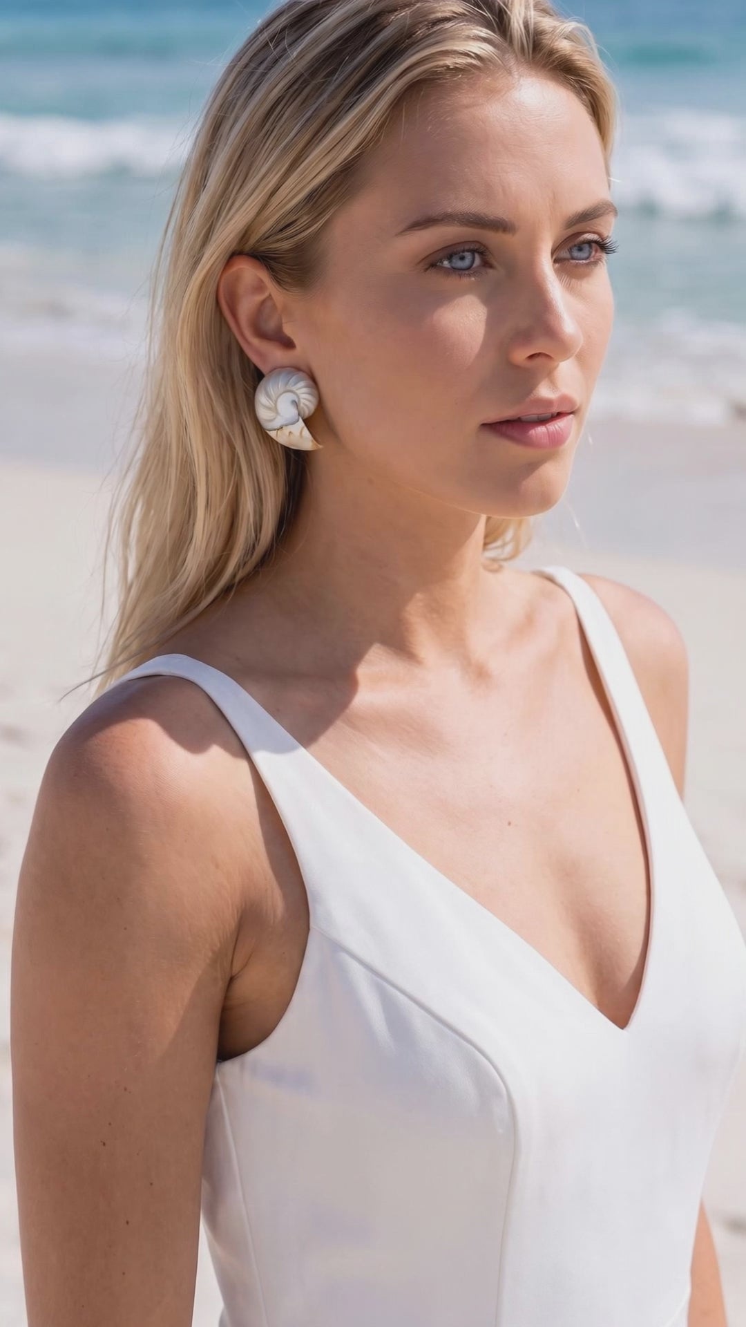 Small Banded Nautilus Shell Earrings