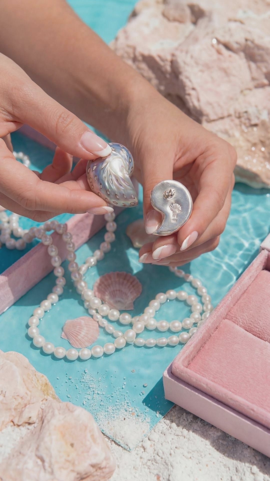 Medium Jaguar Nautilus Shell Earrings